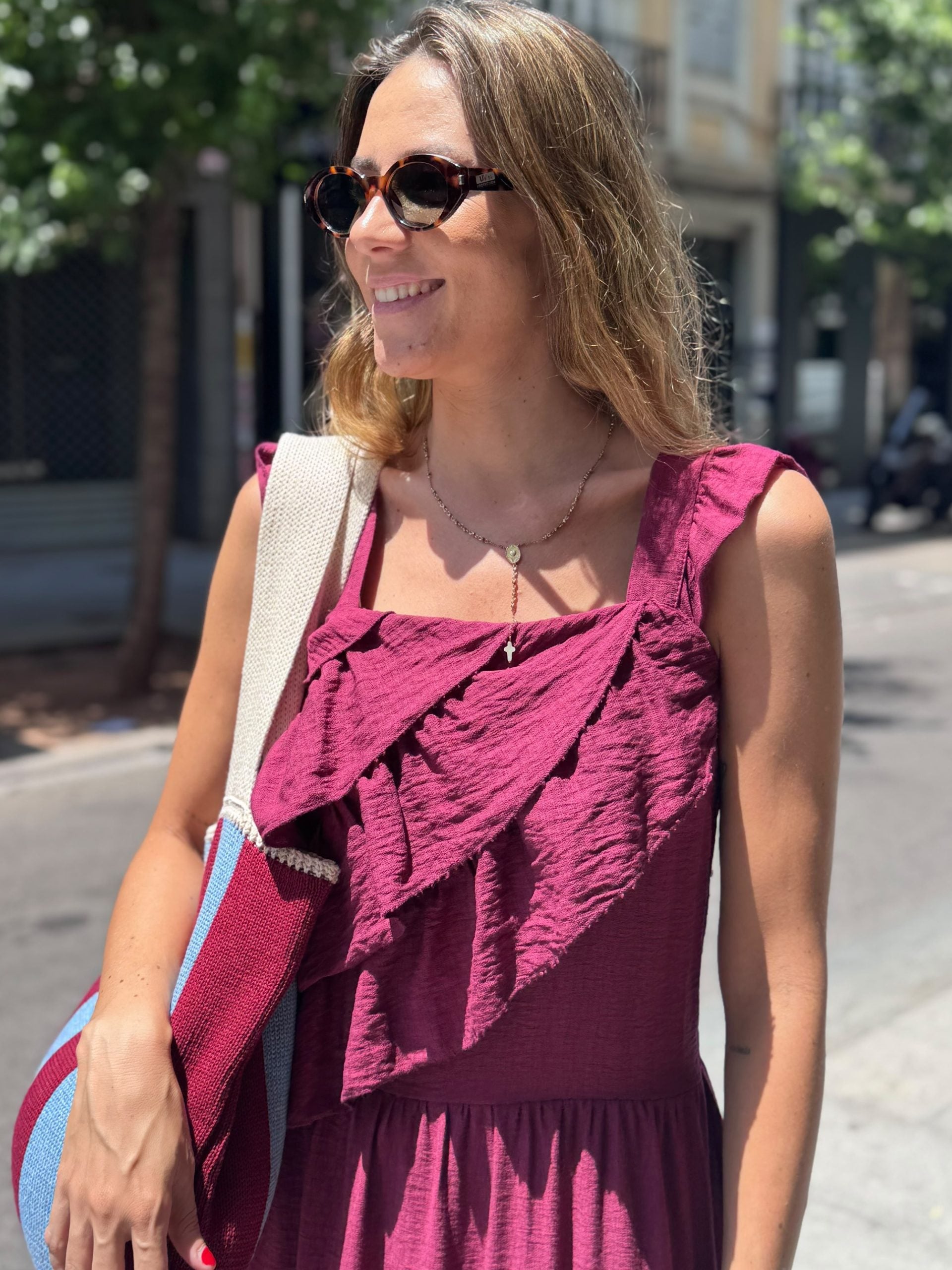 VESTIDO VOLANTES ASIMÉTRICOS