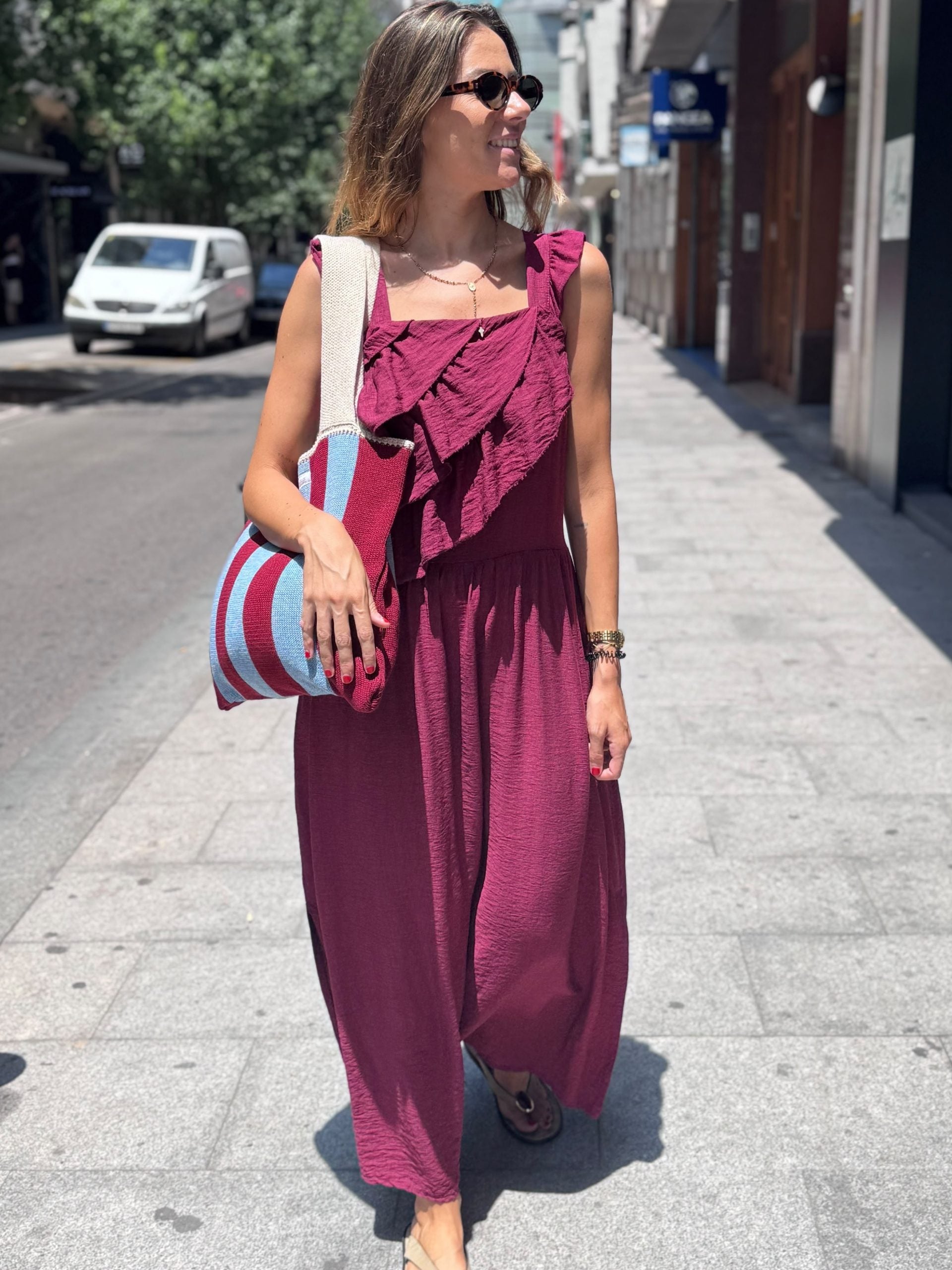 VESTIDO VOLANTES ASIMÉTRICOS