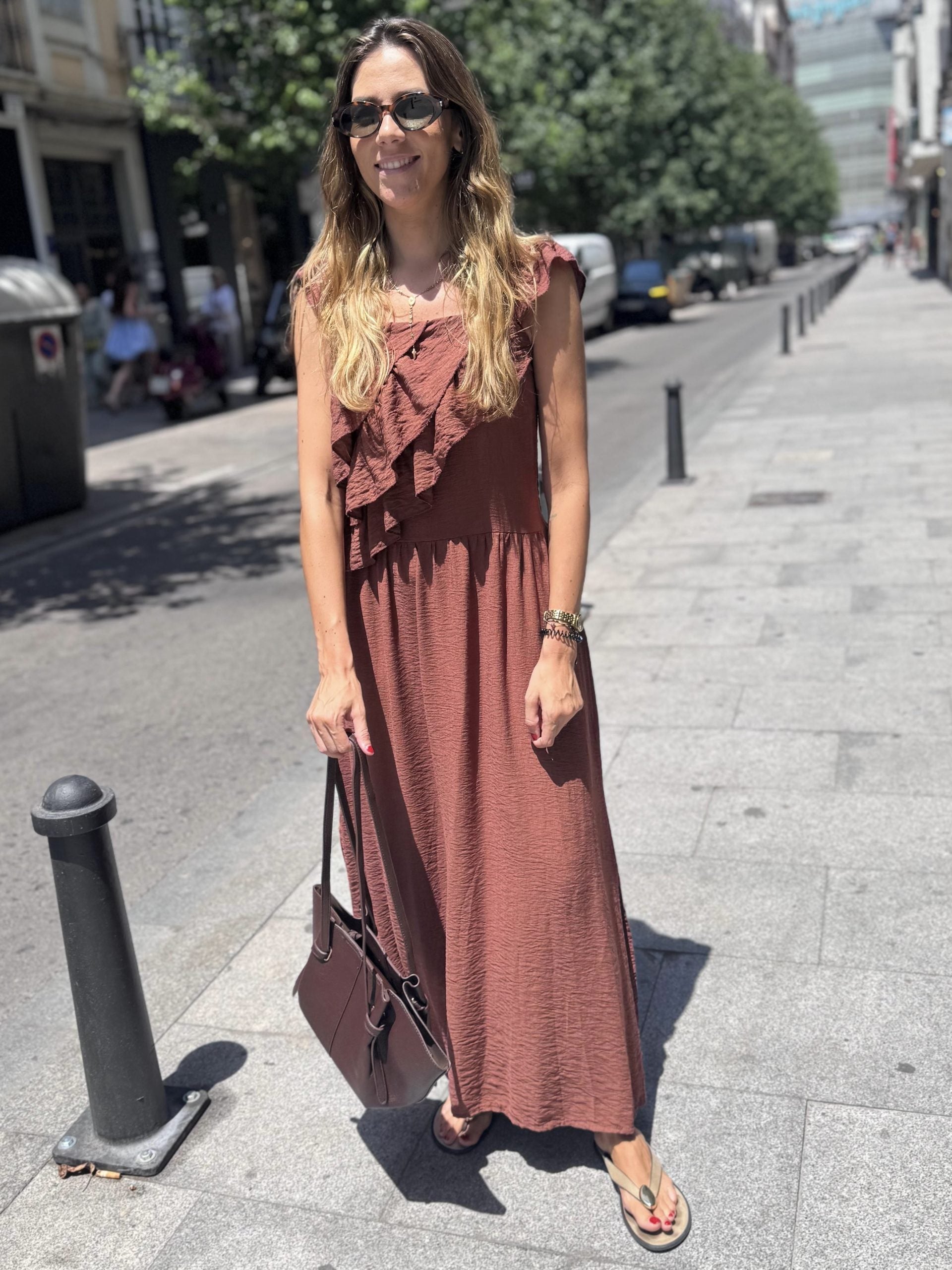VESTIDO VOLANTES ASIMÉTRICOS