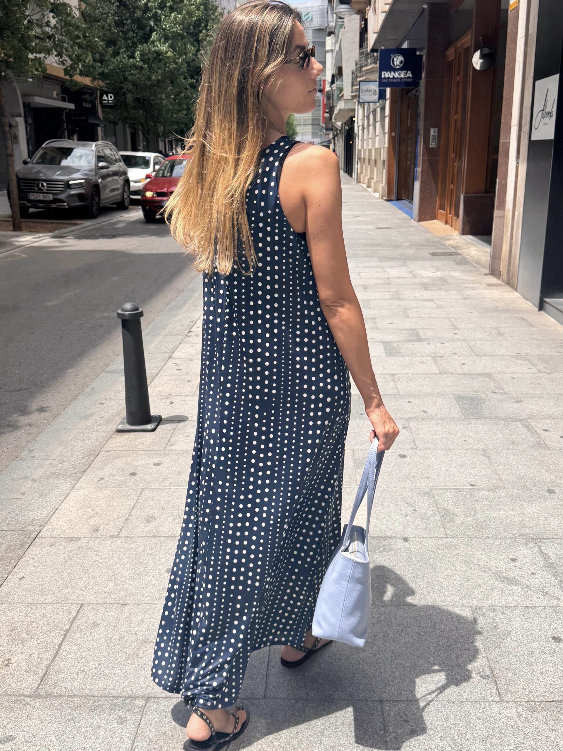 VESTIDO LUNARES PUNTO DE SEDA