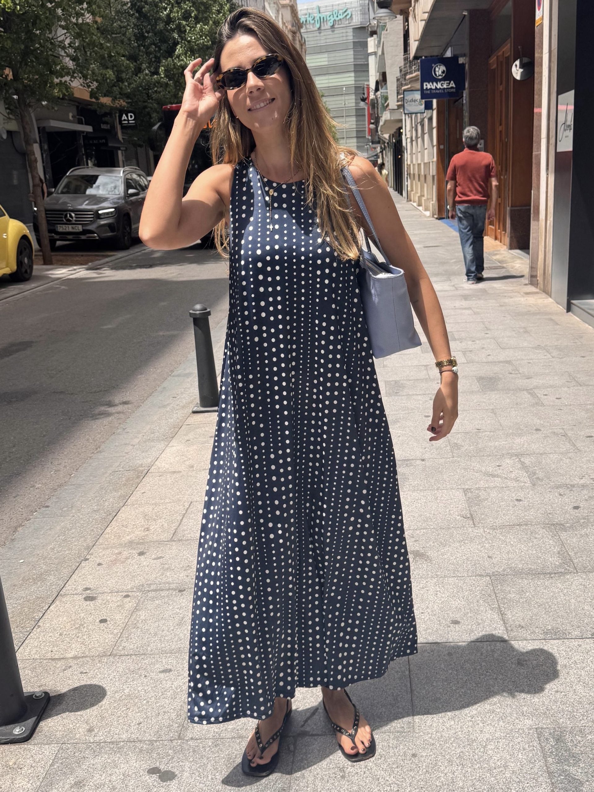 VESTIDO LUNARES PUNTO DE SEDA