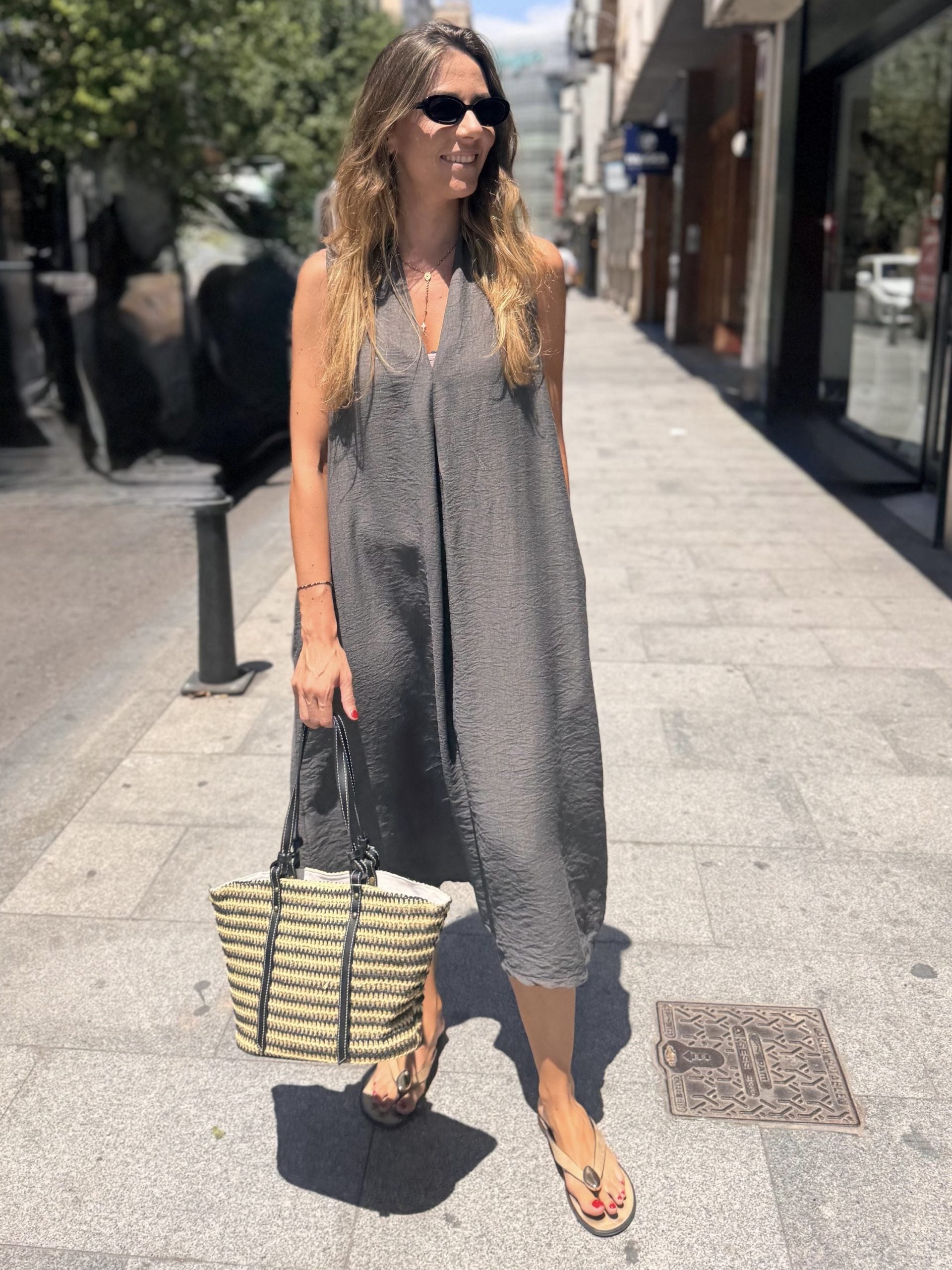 VESTIDO MIDI PICO FRUNCE
