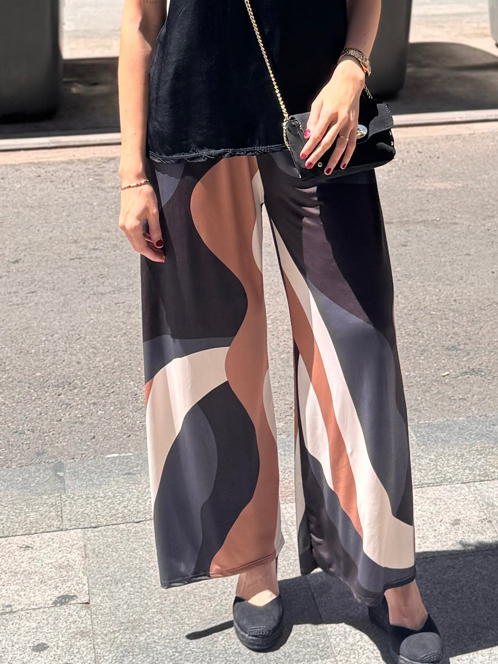 PANTALÓN PUNTO DE SEDA BICOLOR