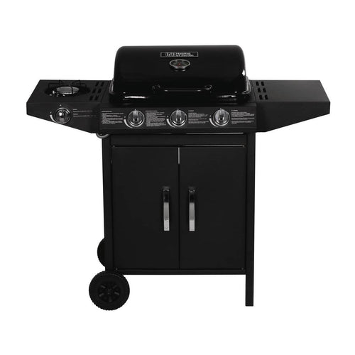 Barbacoa A Gas  "festa 4" - 4 Quemadores (1 Lateral) - 10.5kw - Negro