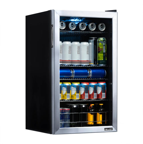 2026 Newair® Refrigerador de Bebidas Independiente de Acero Inoxidable – 126 Latas – 18,9"